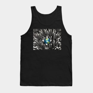 Abstract Planet Earth Tank Top